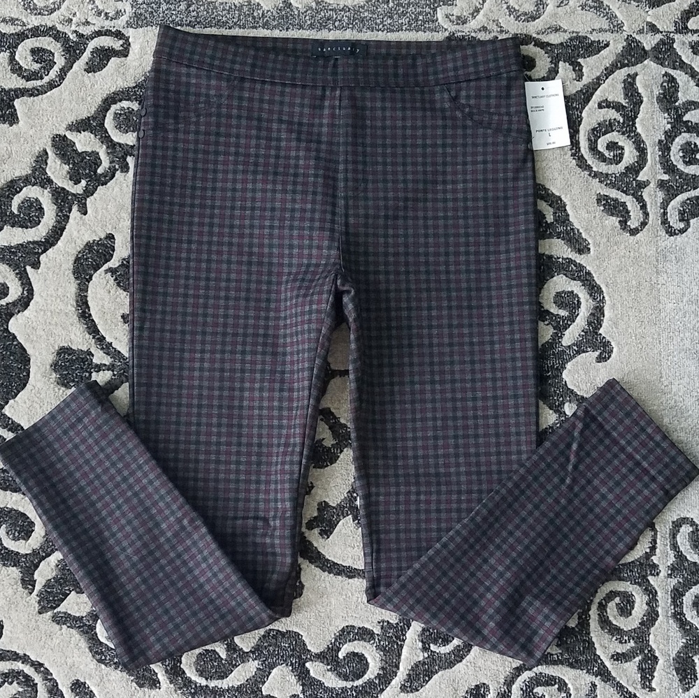 NWT Sanctuary checkered ankle pants. SZ: L